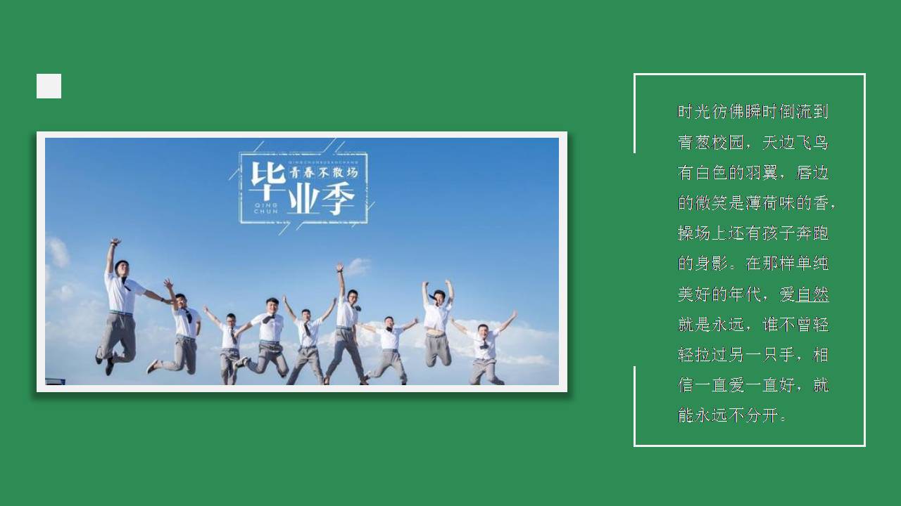 时尚简约大气青春纪念册ppt