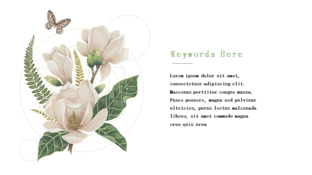 时尚简约清新插画风格设计ppt模版