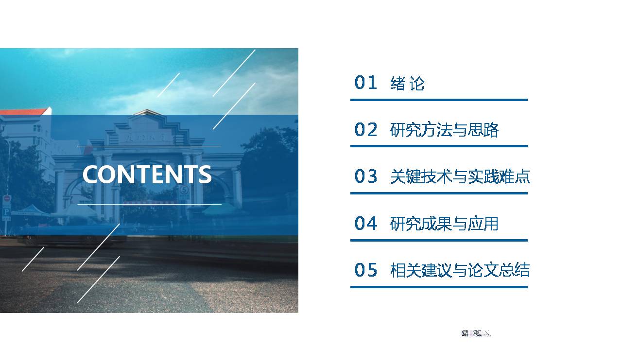 时尚简约大气厦门研究生硕士答辩ppt模板