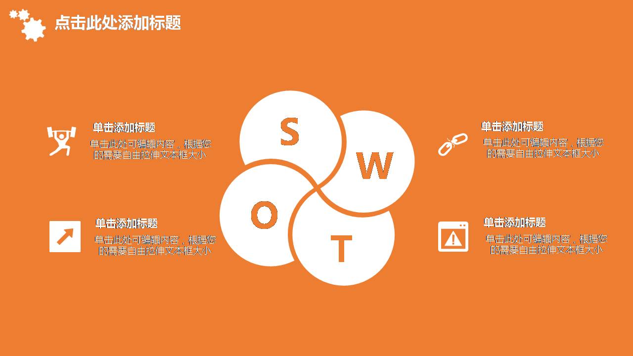 时尚清新简洁橙色机械类ppt模板