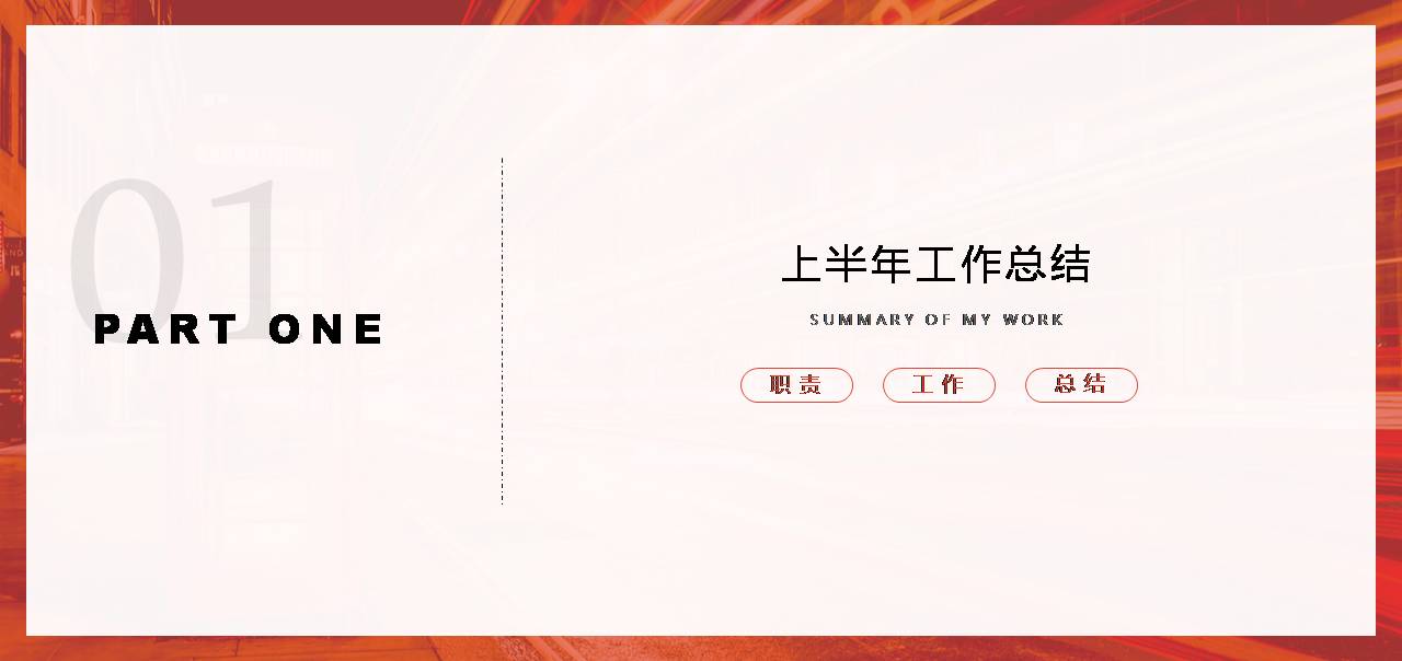 时尚简约大气年中述职报告ppt模板