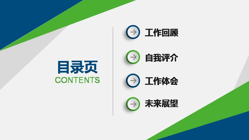 时尚简约大气几何框架个人述职报告ppt