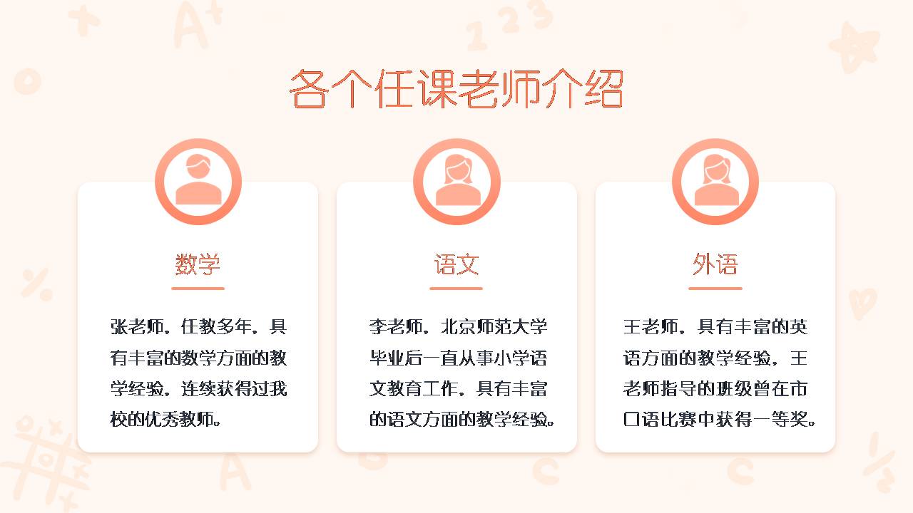 时尚简约大气橙色背景家长会ppt