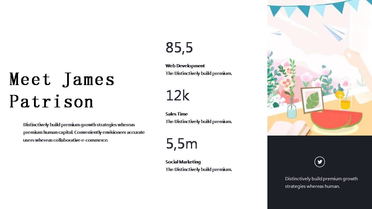 时尚简约大气你好夏天ppt模板