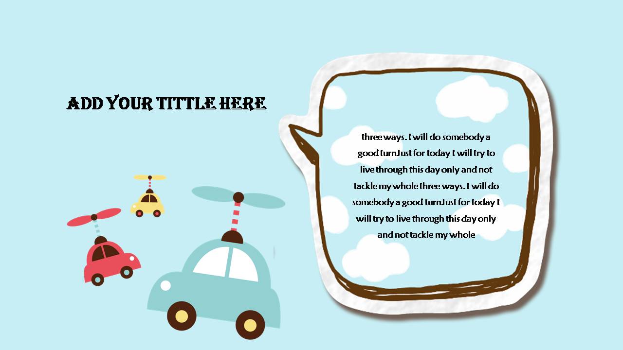 时尚简约大气卡通简洁PPT模板 