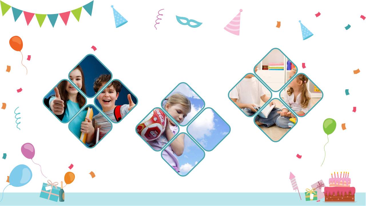 时尚简约大气小朋友生日会ppt