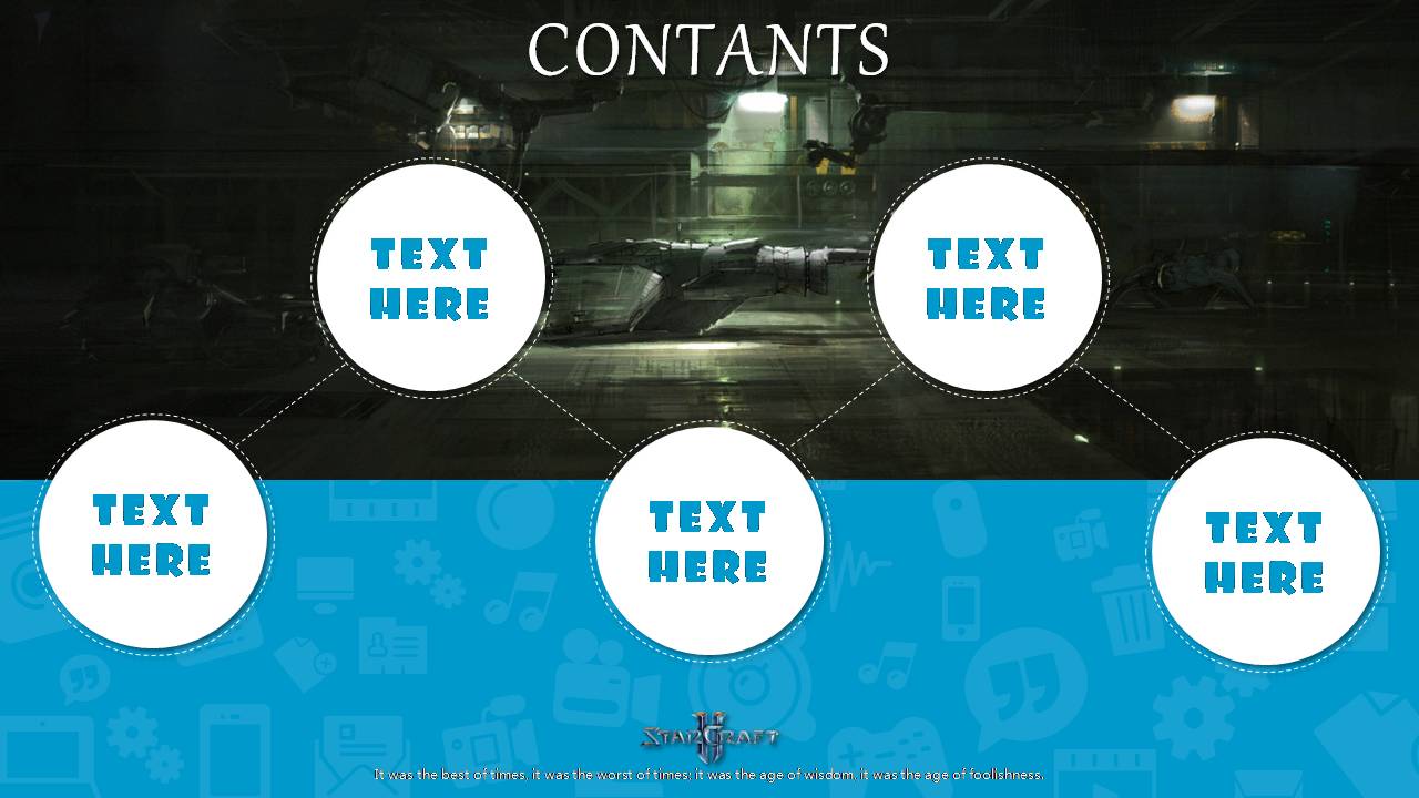 时尚简约大气星际争霸游戏项目策划ppt模板