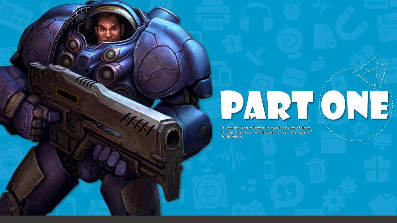 时尚简约大气星际争霸游戏项目策划ppt模板