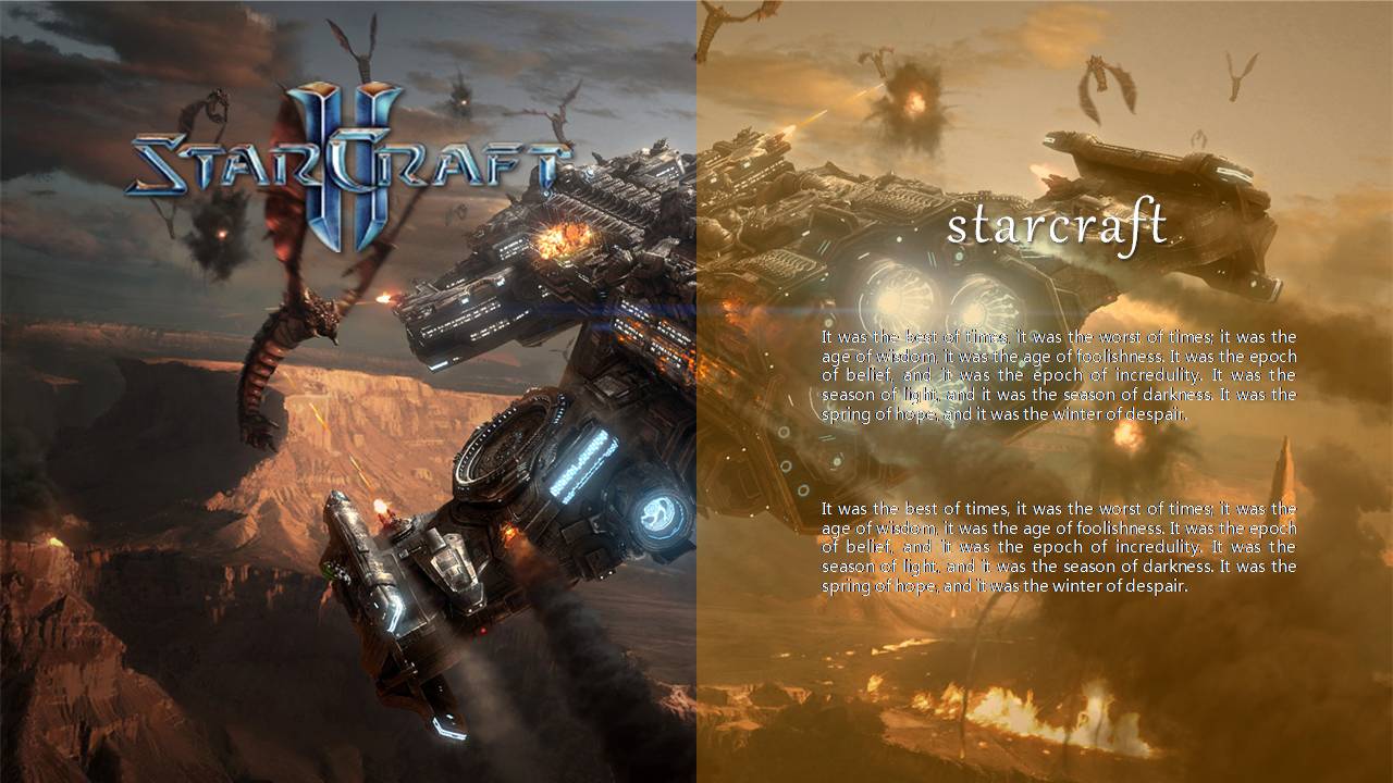 时尚简约大气星际争霸游戏项目策划ppt模板