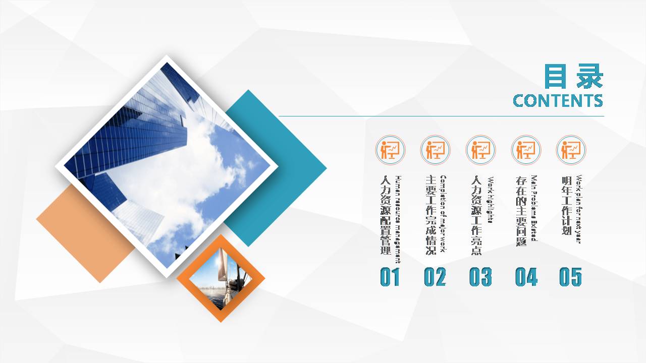 时尚简约大气人力资源月工作总结ppt模板