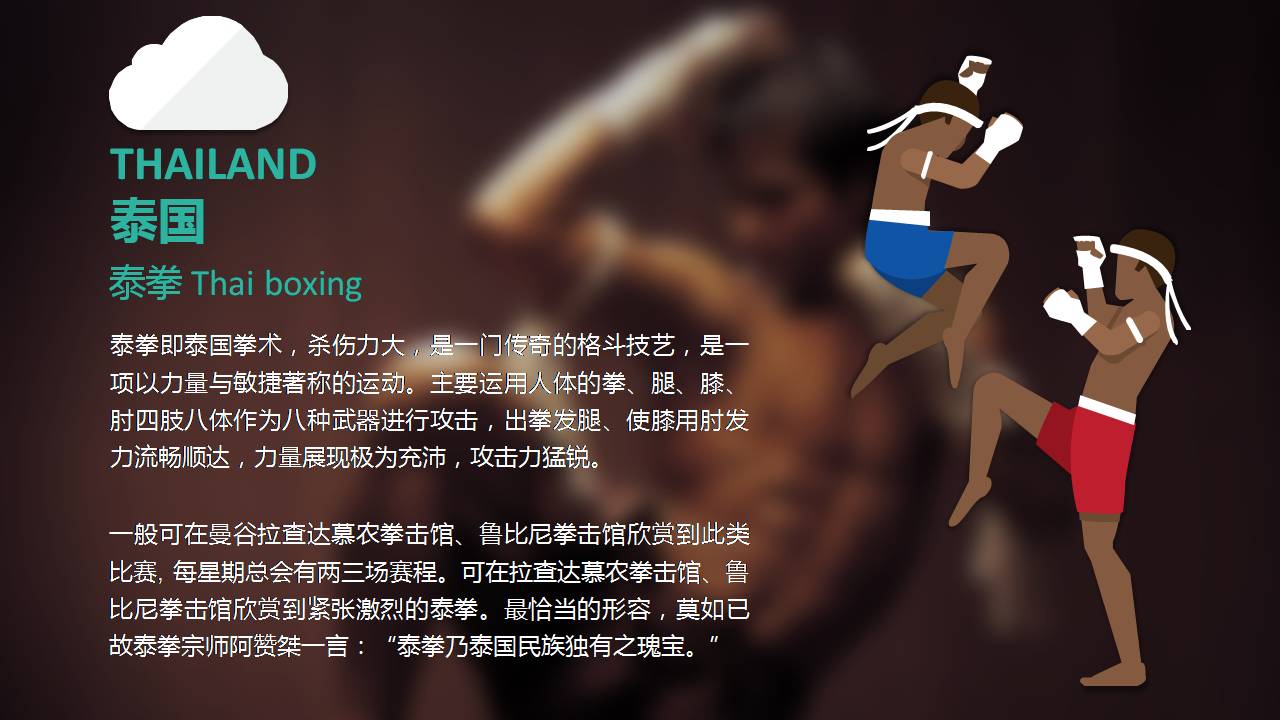 时尚简约大气东南亚国家旅游景点ppt模板