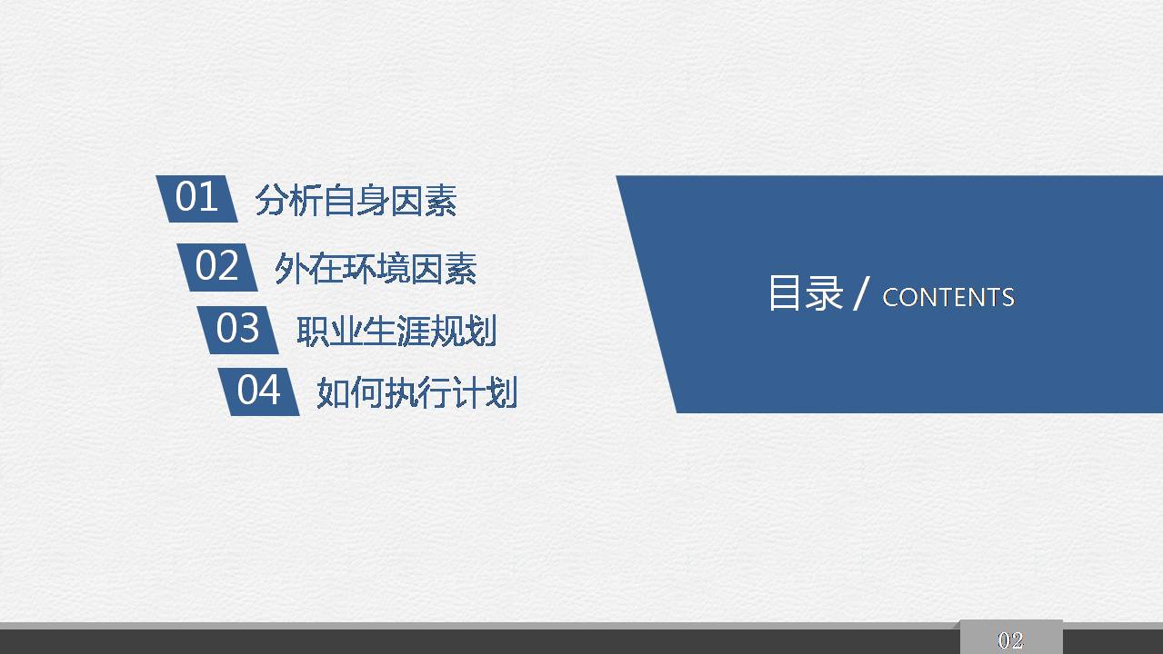 时尚简约大气扁平化商务风员工职业生涯规划ppt