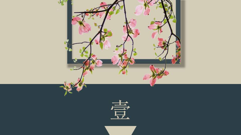 时尚简约大气古诗词中国风ppt模板