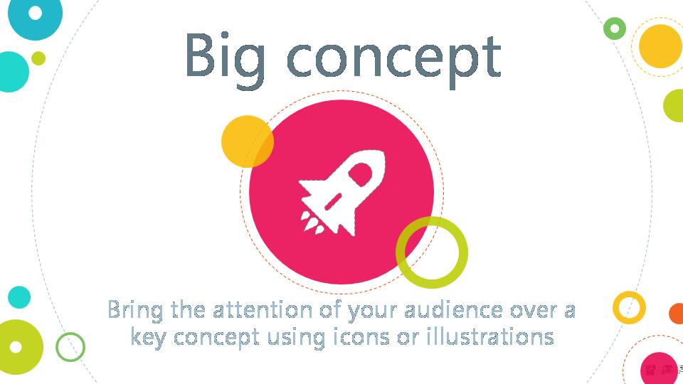 时尚简约大气商务泡泡ppt模板