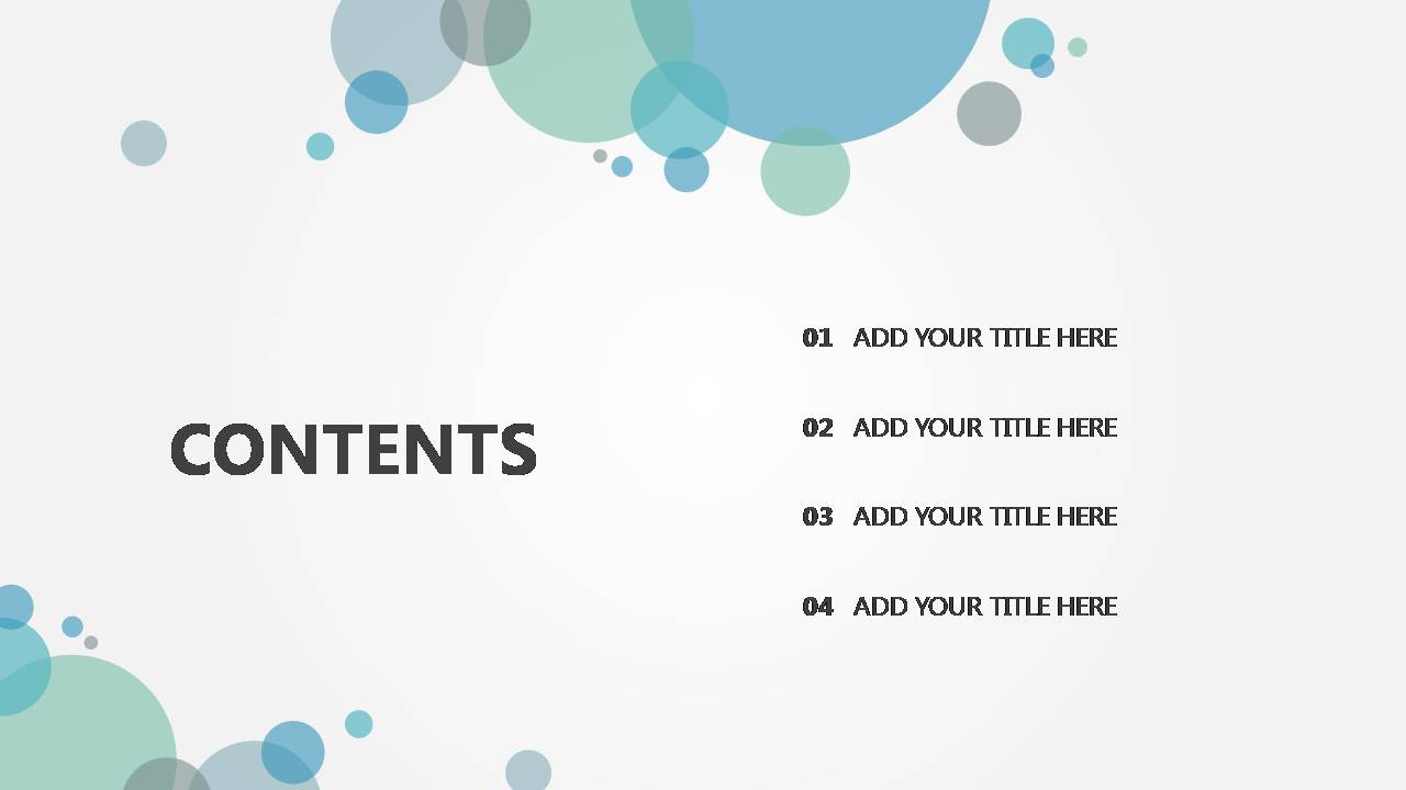 时尚简约大气蓝色泡泡ppt模板