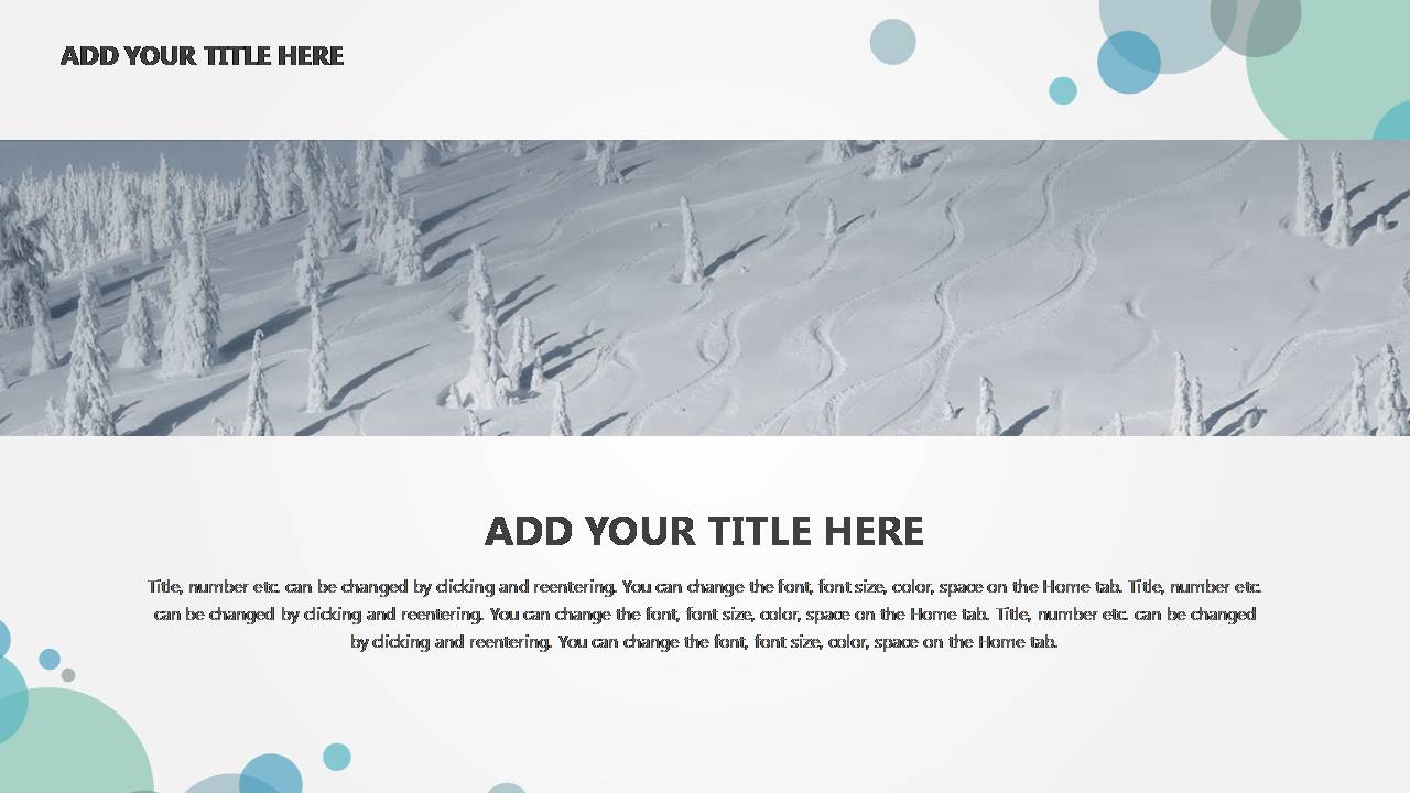 时尚简约大气蓝色泡泡ppt模板