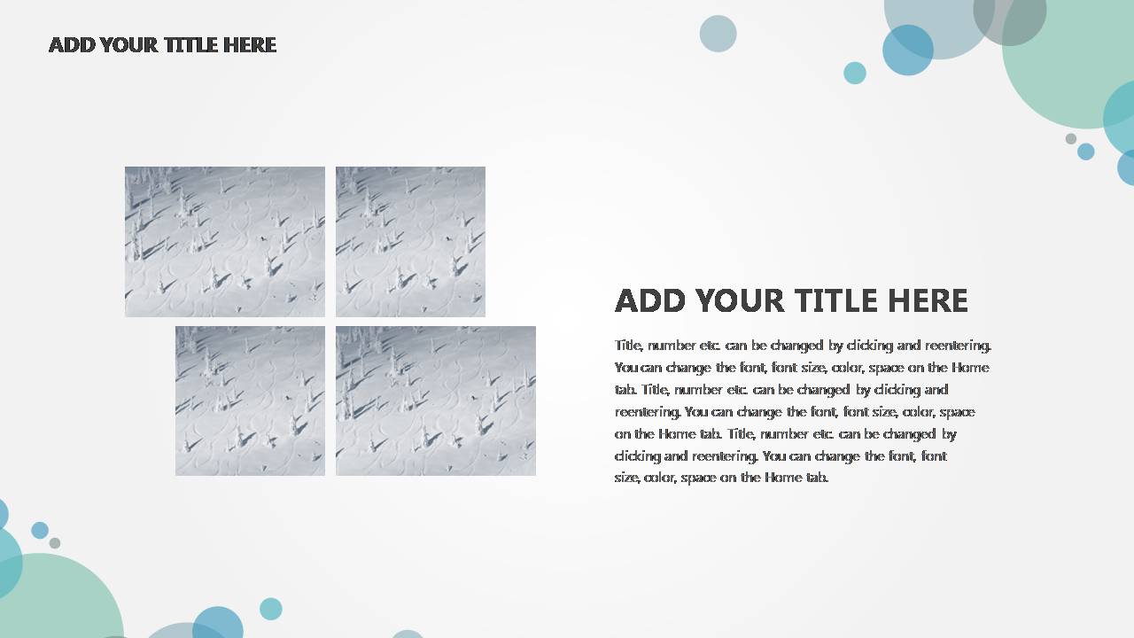 时尚简约大气蓝色泡泡ppt模板