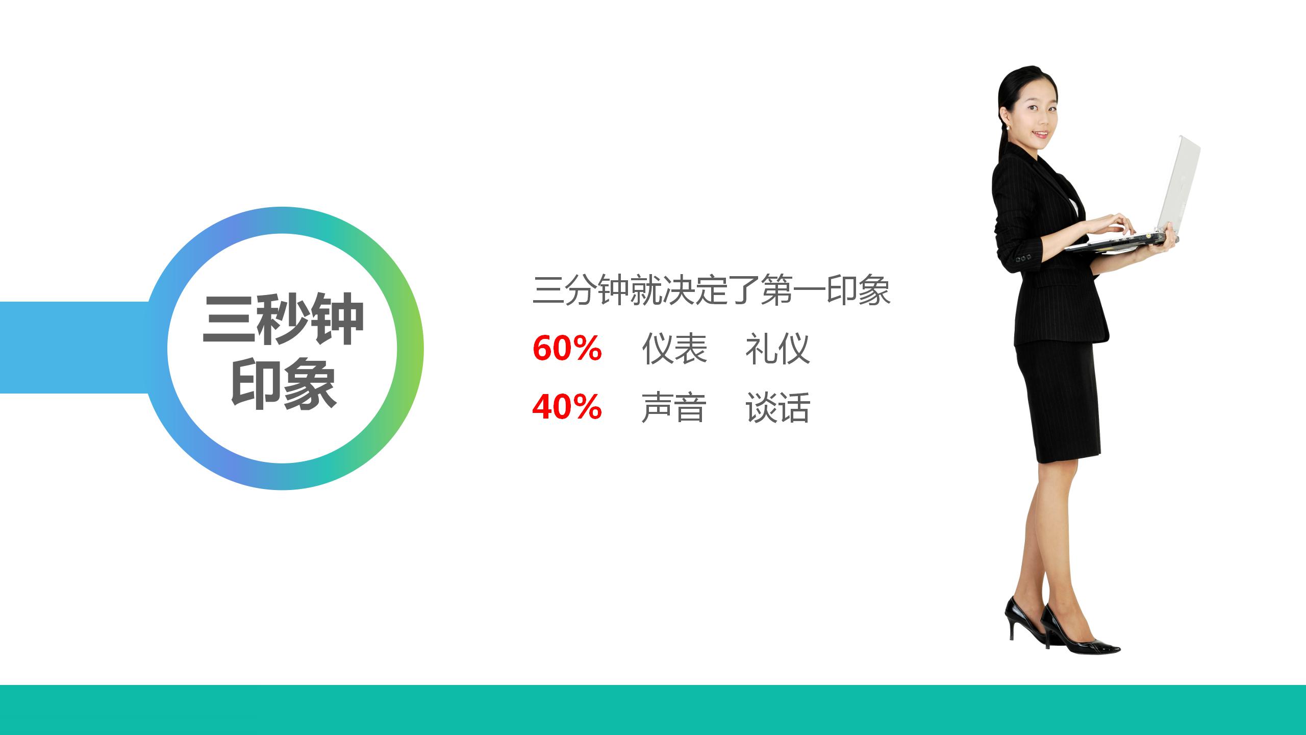 清新简洁职场礼仪培训PPT模板