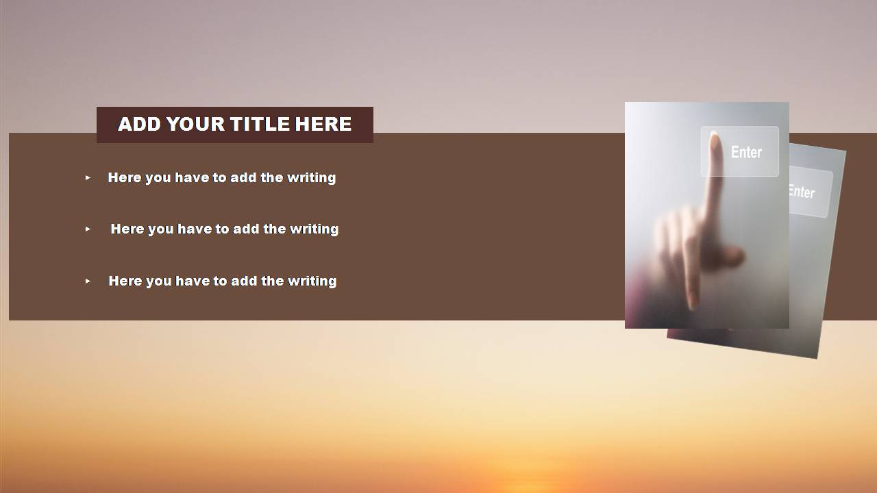 时尚简约大气海边码头风景ppt模板