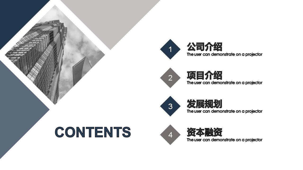 时尚简约大气融资项目计划书ppt模板