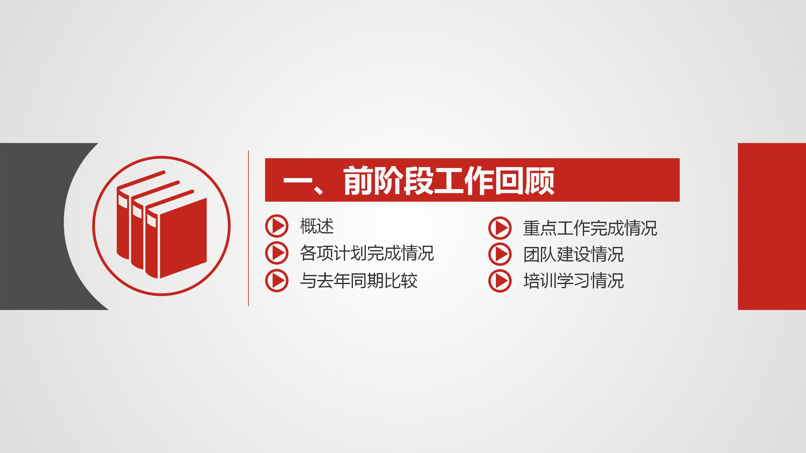 红色简约风销售工作总结ppt模板