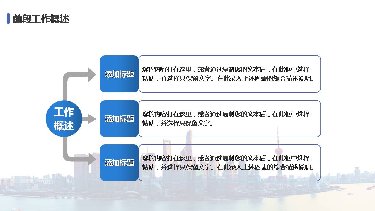 上海城市背景企业介绍ppt模板