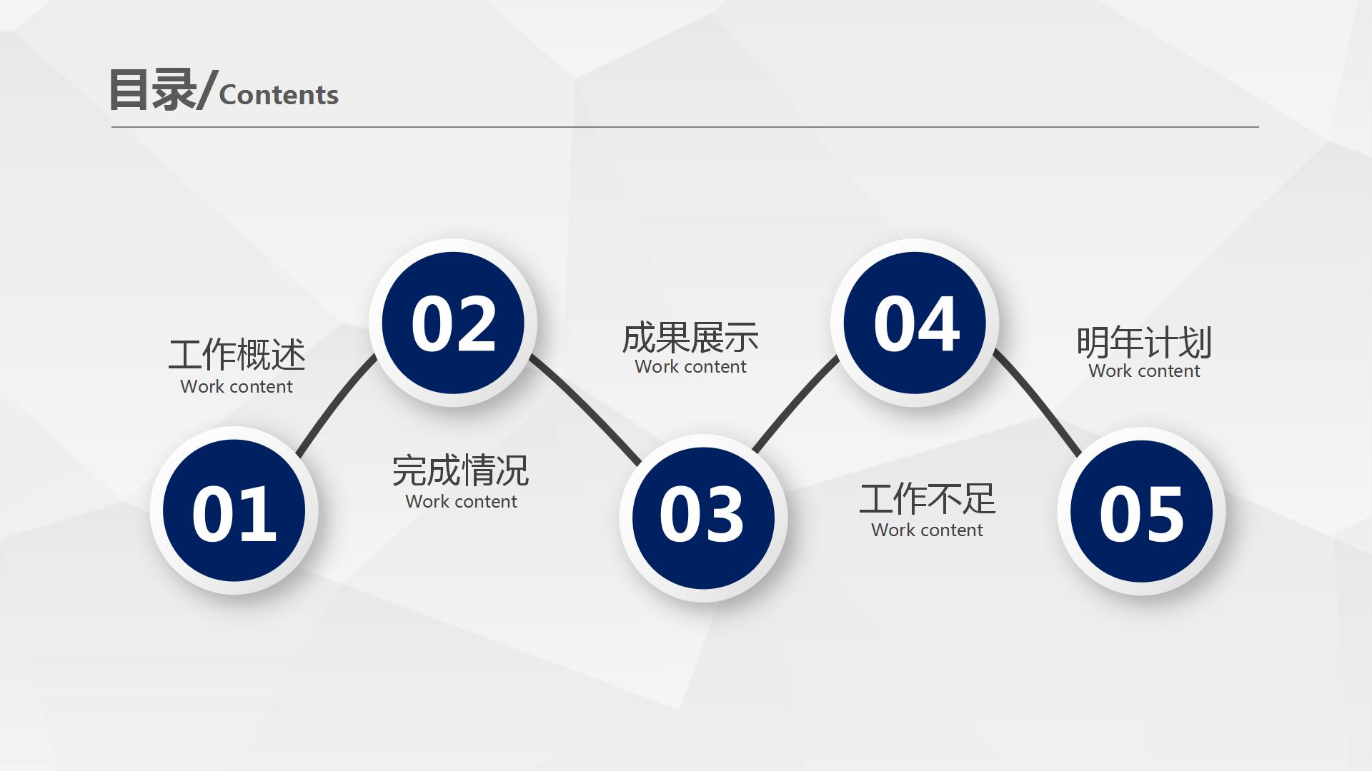 时尚微立体工作述职报告ppt模板