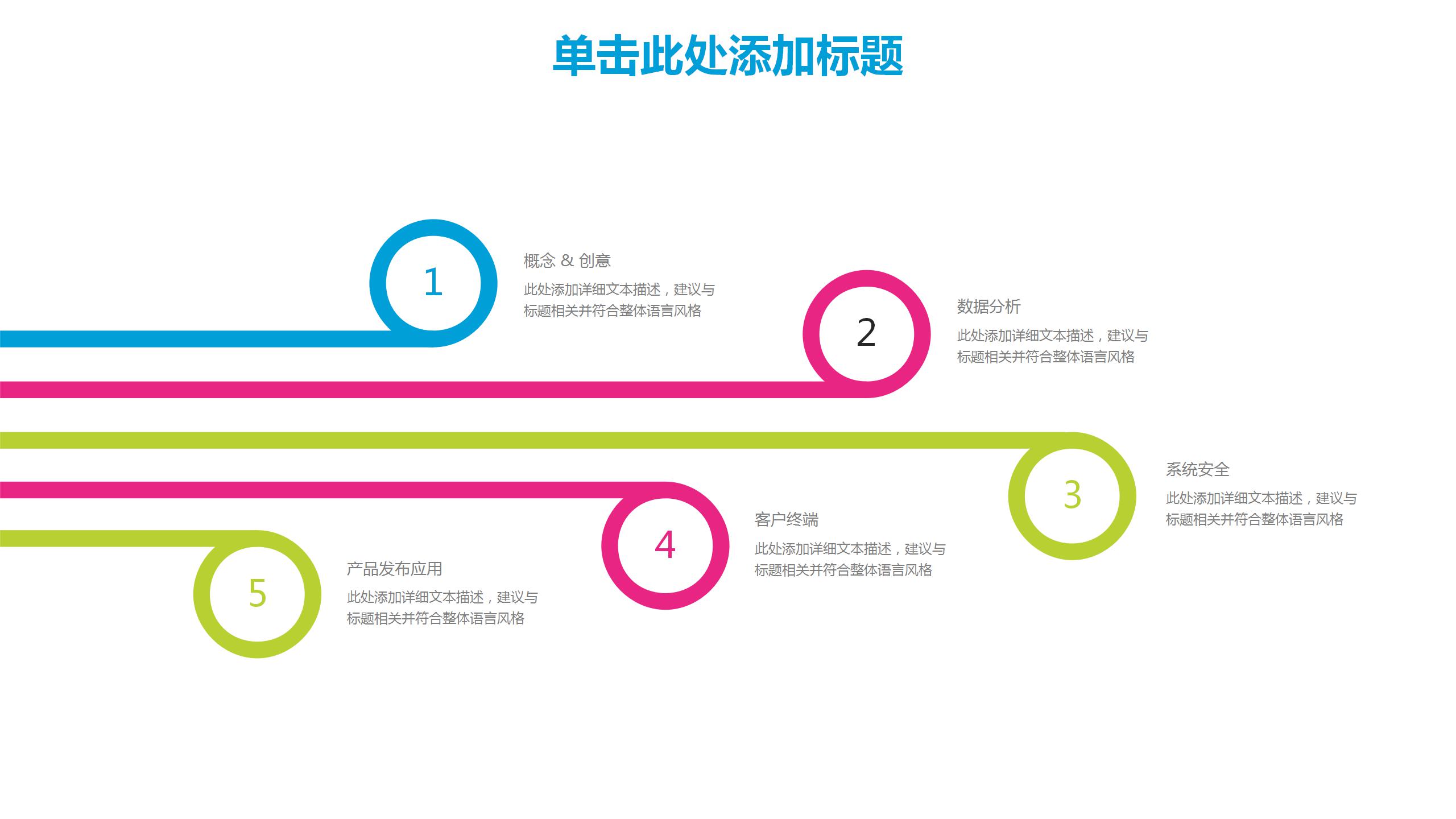 彩色教育培训机构教学设计ppt模板