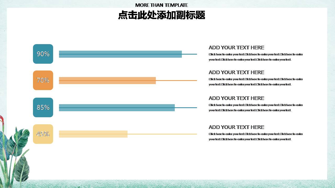 植物藤蔓小清新ppt模板