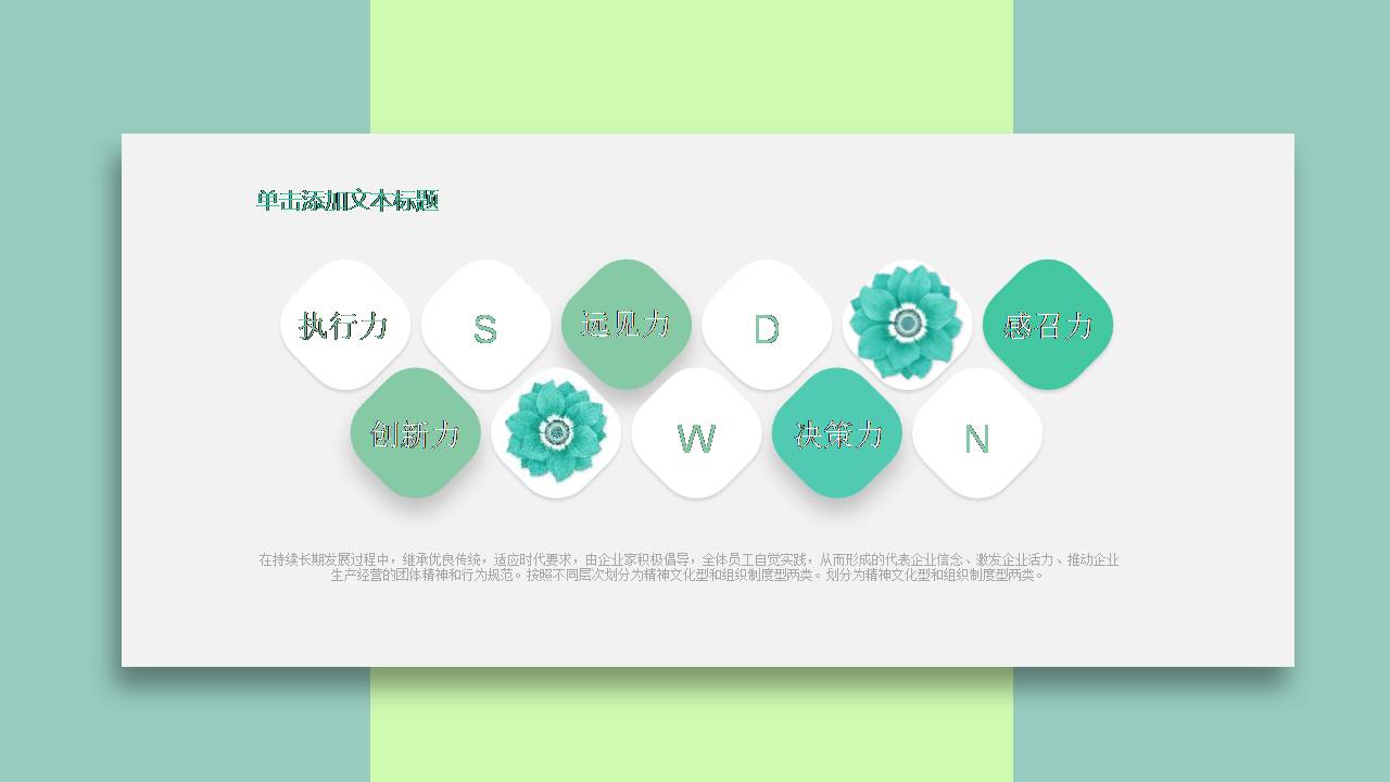 时尚简约大气卡片式小清新ppt模板