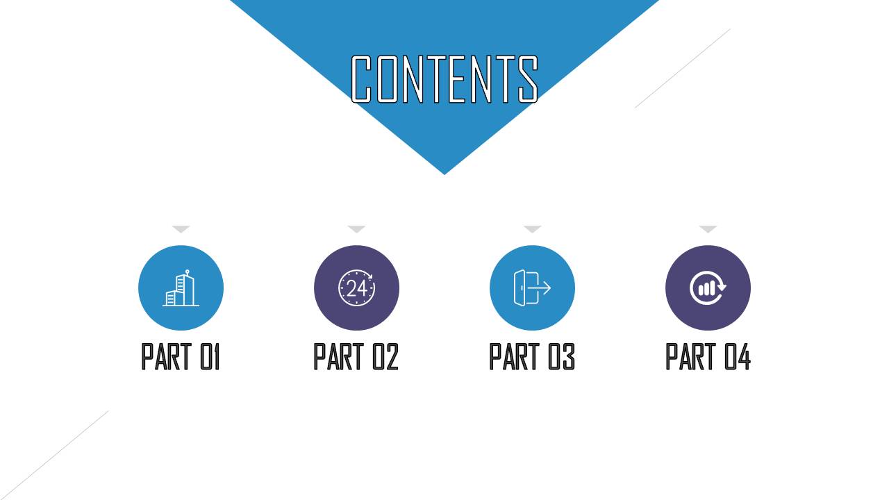 极简蓝紫色商务通用ppt模板