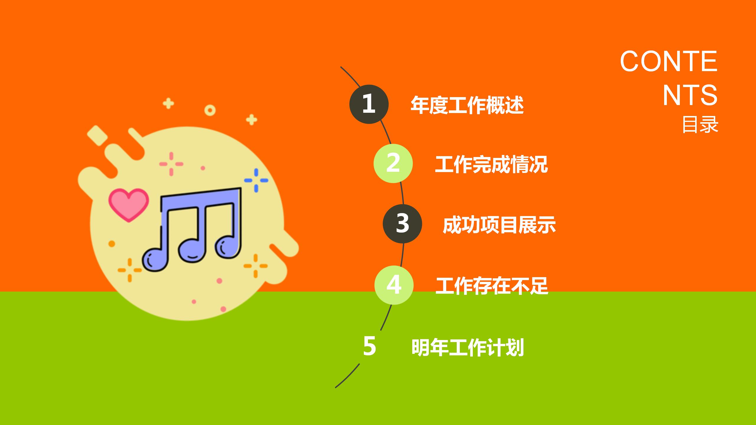 小清新工作总结报告通用ppt模板