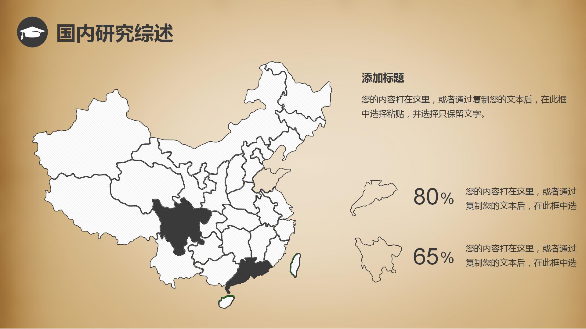 稳重复古论文答辩ppt模板