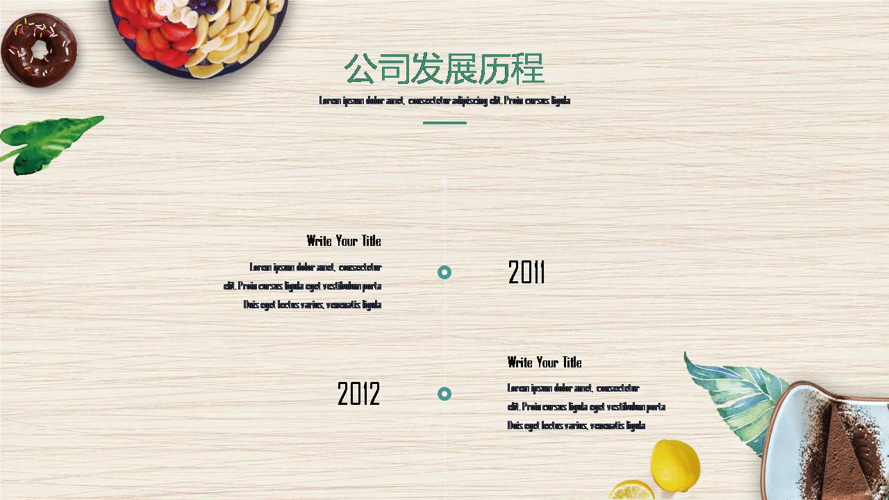 茶点美食ppt模板