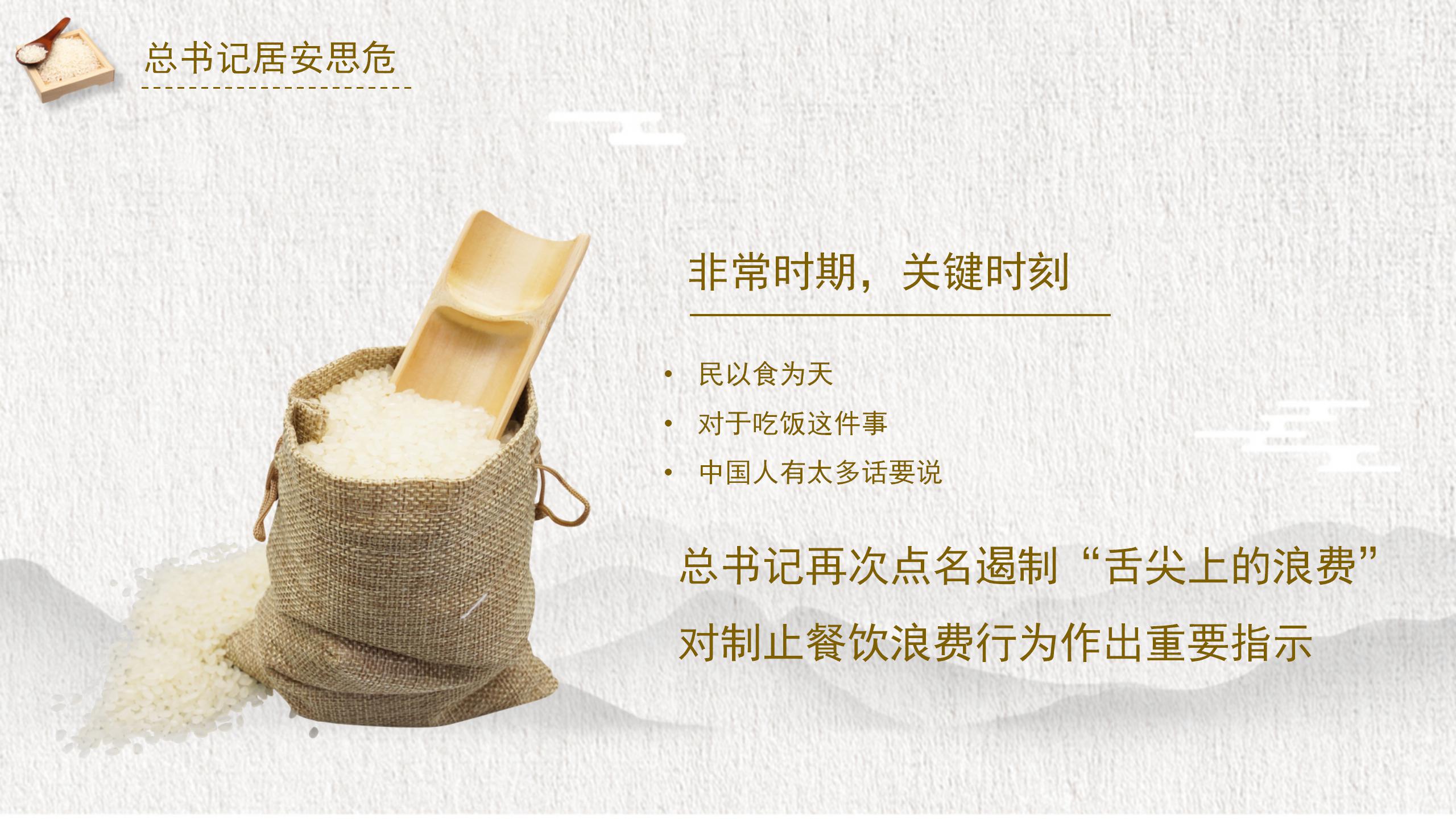 节约粮食杜绝浪费主题ppt模板