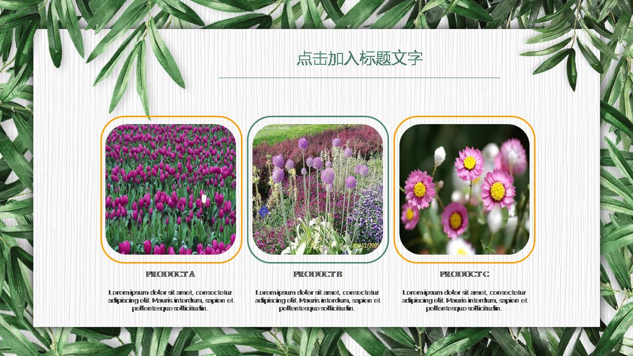 绿色森系植物ppt模板