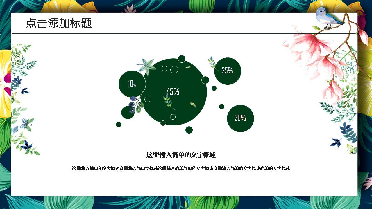 花卉植物森系ppt模板