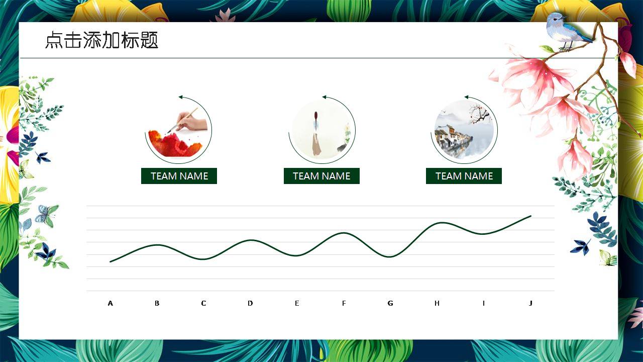 花卉植物森系ppt模板