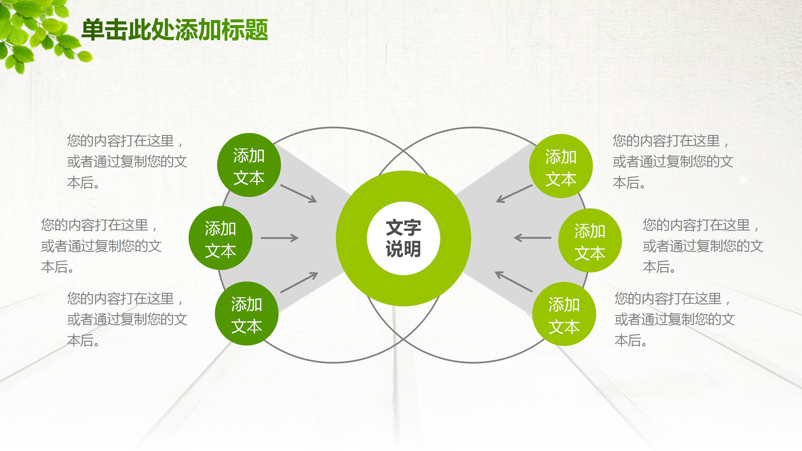 绿色清新年度工作总结ppt模板