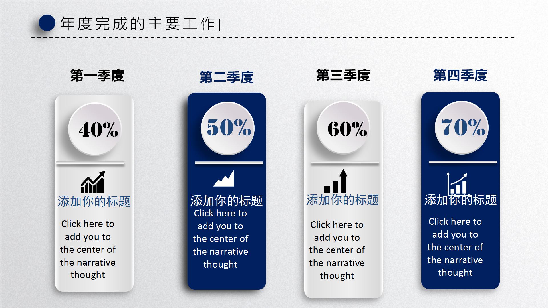 小圆点时尚年度汇报总结ppt模板