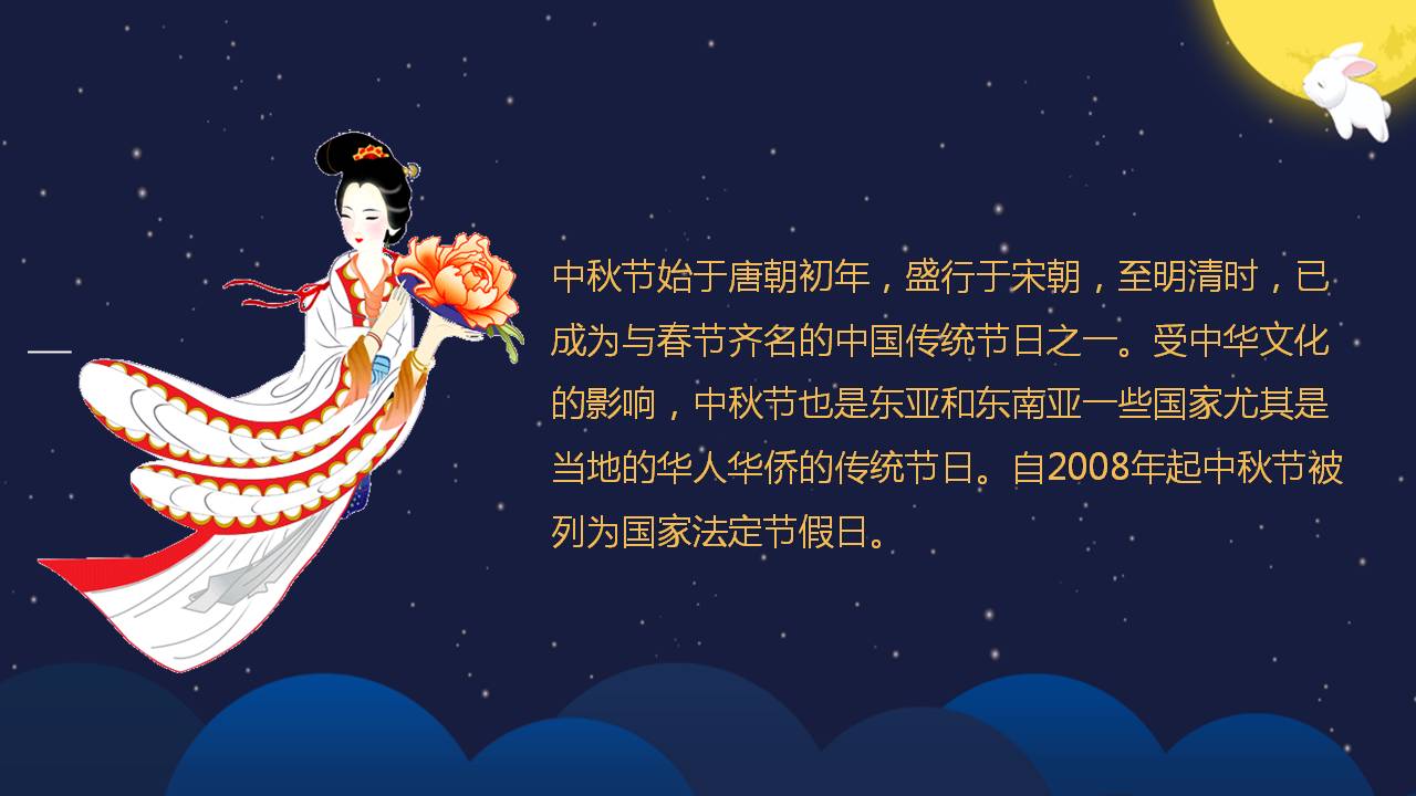 中秋节日贺卡ppt模板