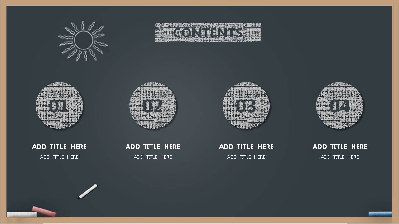 手绘的黑板说课ppt模板