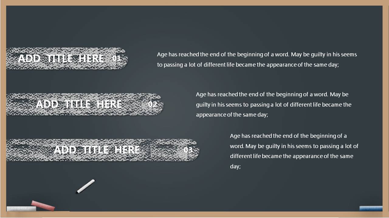 手绘的黑板说课ppt模板