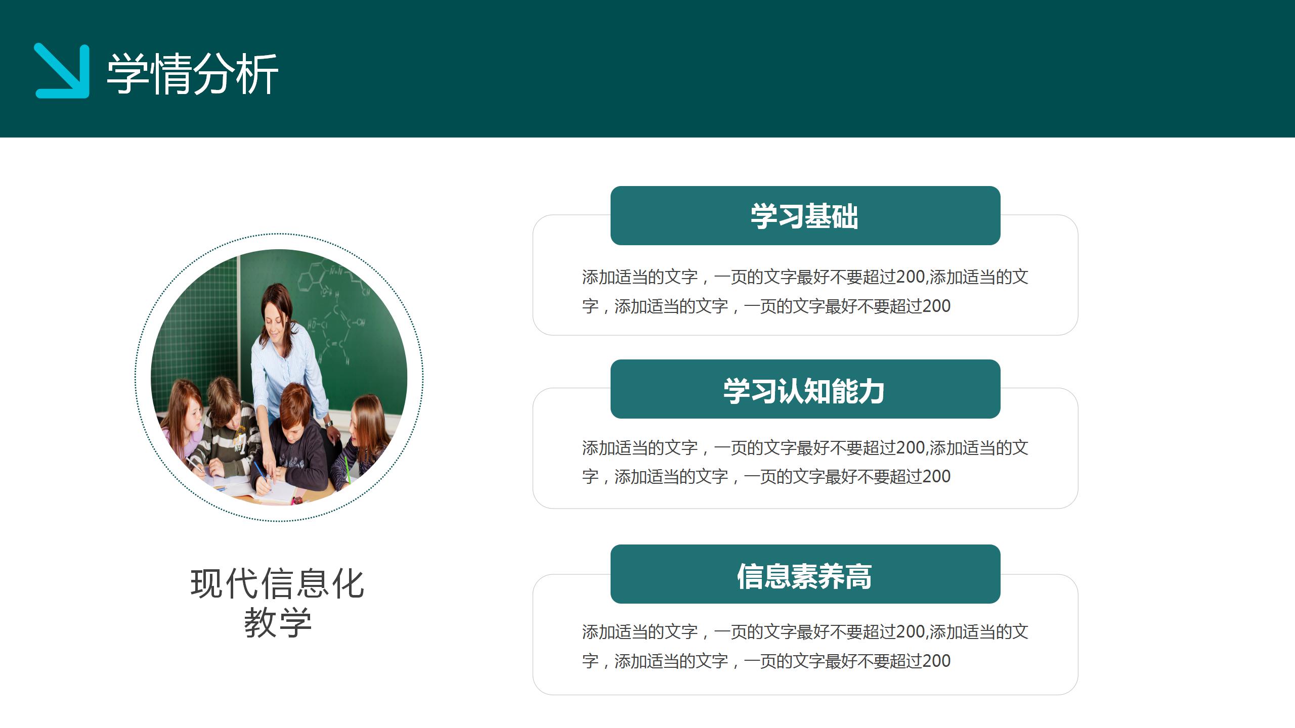 现代化教学设计分析ppt模板