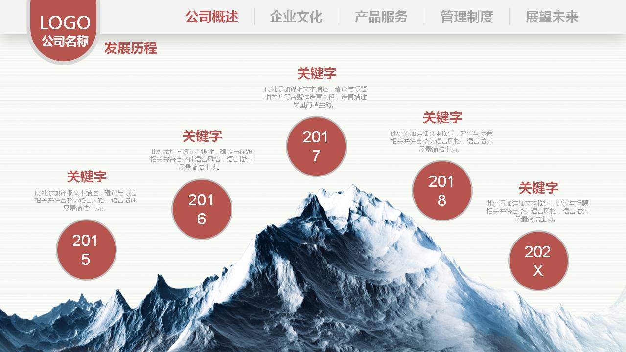 咖啡色休闲商务风企业介绍ppt模板