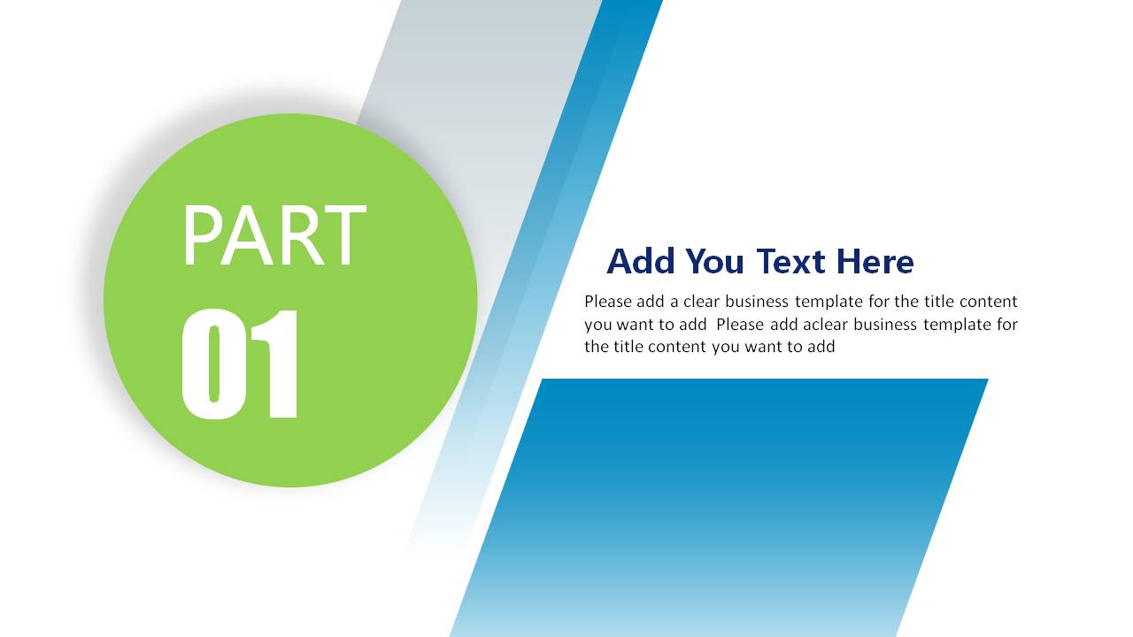 经典的蓝绿色商务通用ppt模板