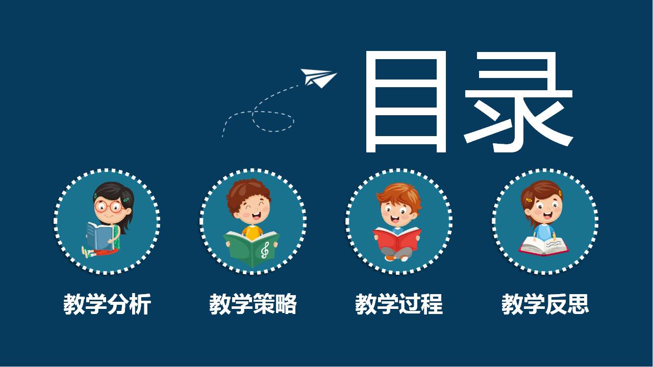 卡通风格的教学备课说课ppt模板