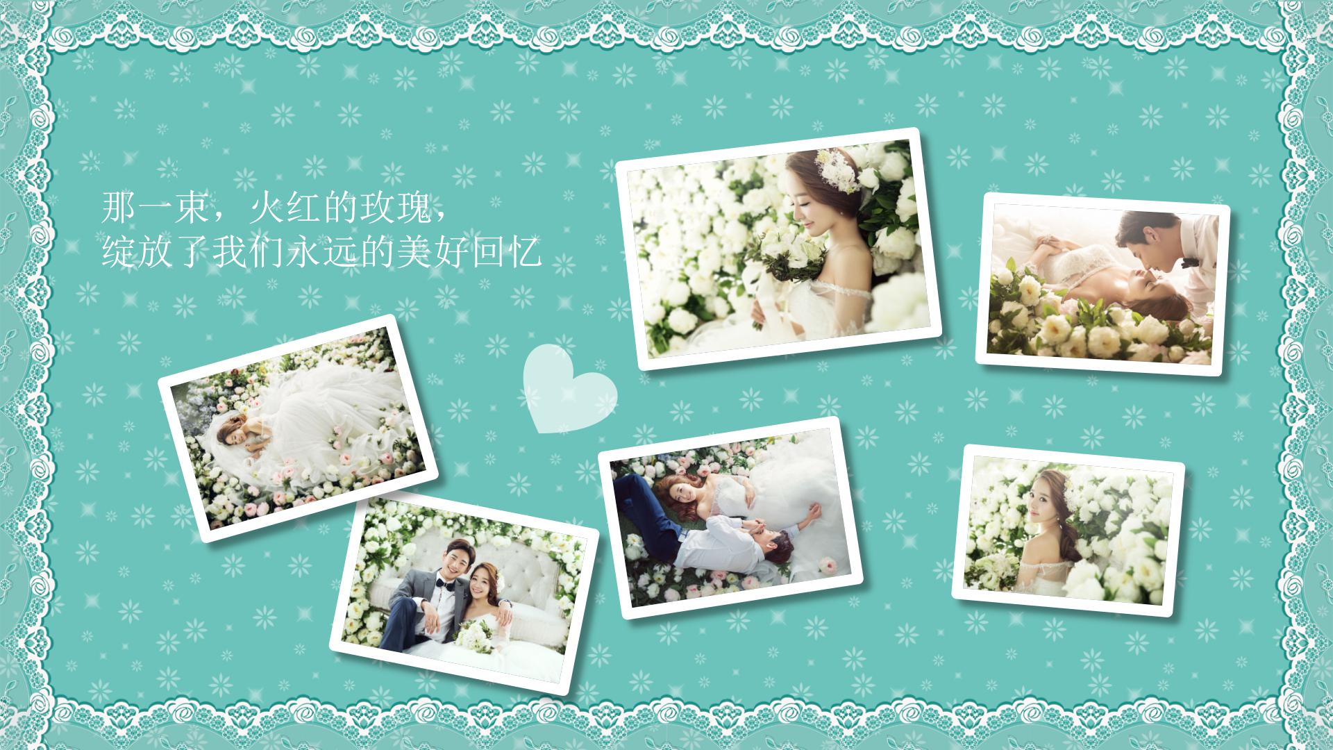 欧式浪漫清新结婚恋爱婚礼PPT模板