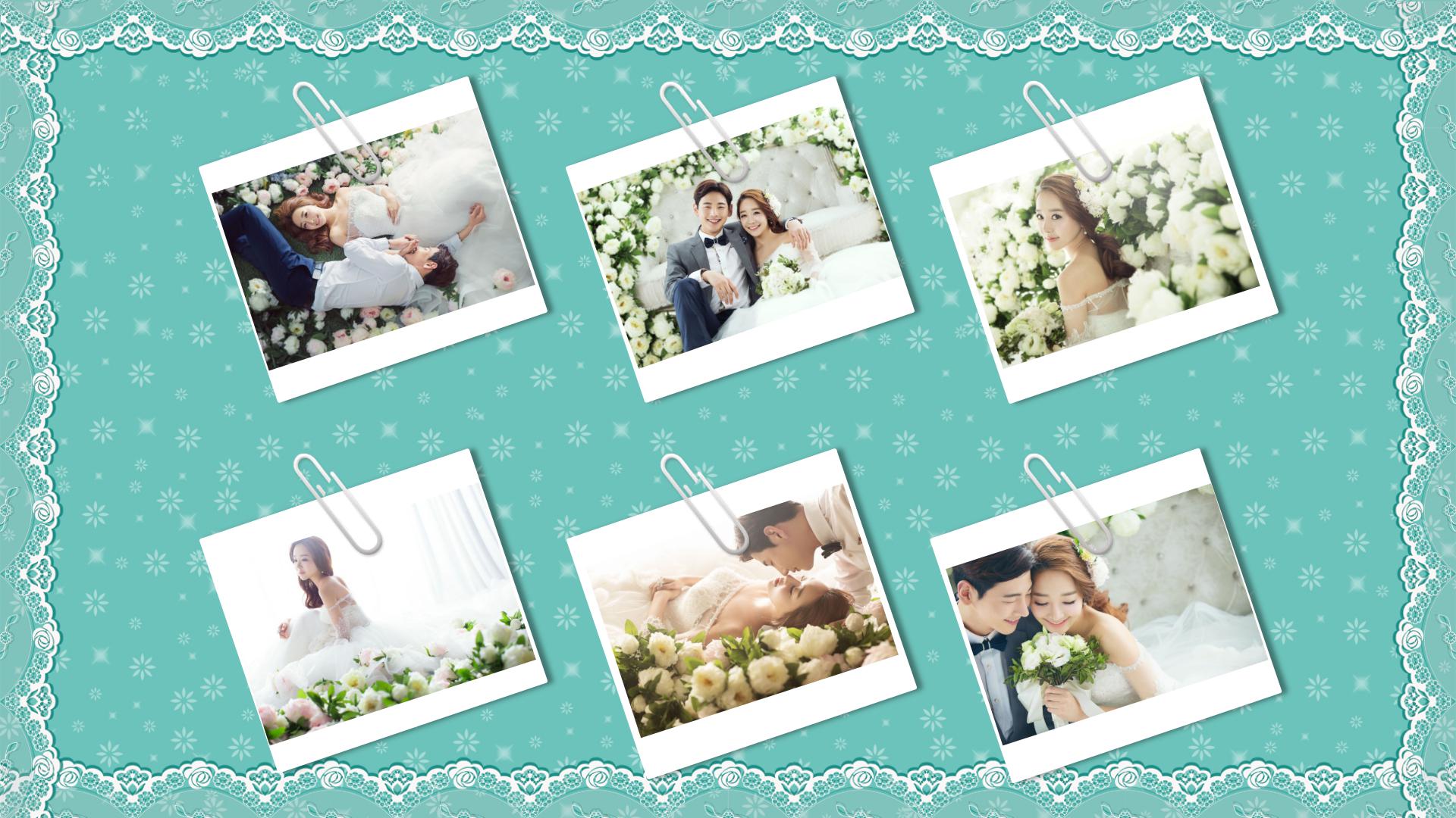 欧式浪漫清新结婚恋爱婚礼PPT模板