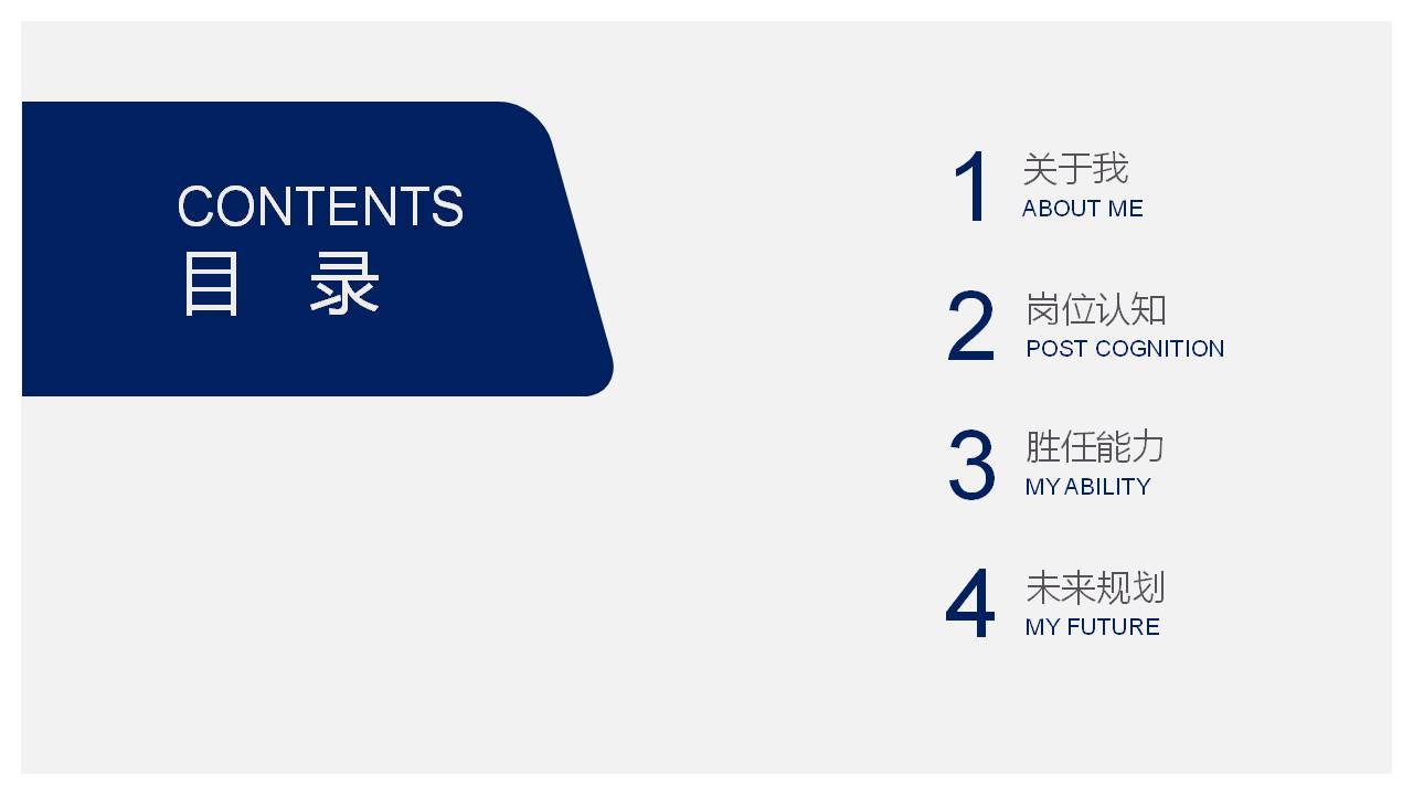 蓝色商务个人竞聘ppt模板